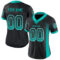 Drift0022-1 Custom Black Aqua-White Drift Fashion Football Jersey
