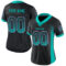 Drift0023-1 Custom Black Aqua-Pink Drift Fashion Football Jersey