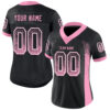 Custom Black Light Pink-White Drift Fashion Football Jersey