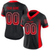 Custom Black Fire Red-White Drift Fashion Football Jersey