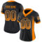 Custom Black Bay Orange-White Drift Fashion Football Jersey