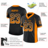 Custom Black Bay Orange-White Drift Fashion Football Jersey
