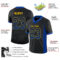Drift0032-2 Custom Black Royal-Yellow Drift Fashion Football Jersey