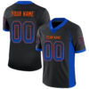 Custom Black Thunder Blue-Orange Drift Fashion Football Jersey
