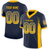 Custom Navy Gold-White Drift Fashion Football Jersey