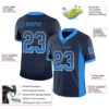Custom Navy Powder Blue-White Drift Fashion Football Jersey