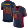 Custom Navy Maroon-Gold Drift Fashion Football Jersey