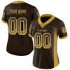 Custom Brown Old Gold-Cream Drift Fashion Football Jersey