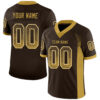 Custom Brown Old Gold-Cream Drift Fashion Football Jersey