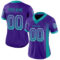 Drift0045-1 Custom Purple Teal-White Drift Fashion Football Jersey