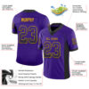 Custom Purple Black-Gold Drift Fashion Football Jersey