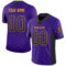 Custom Purple Black-Gold Drift Fashion Football Jersey