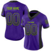 Custom Purple Black-Neon Green Drift Fashion Football Jersey