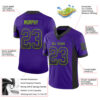 Custom Purple Black-Neon Green Drift Fashion Football Jersey