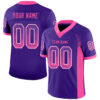 Custom Purple Pink-White Drift Fashion Football Jersey