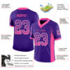 Custom Purple Pink-White Drift Fashion Football Jersey