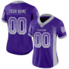 Custom Purple Gray-White Drift Fashion Football Jersey