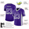 Custom Purple Gray-White Drift Fashion Football Jersey