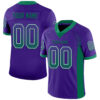 Custom Purple Kelly Green-White Drift Fashion Football Jersey