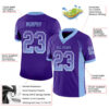 Custom Purple Light Blue-White Drift Fashion Football Jersey
