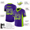 Custom Purple Neon Green-White Drift Fashion Football Jersey