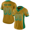 Custom Old Gold Kelly Green-White Drift Fashion Football Jersey