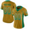 Drift0061-1 Custom Old Gold Kelly Green-White Drift Fashion Football Jersey