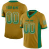 Custom Old Gold Kelly Green-White Drift Fashion Football Jersey