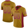 Custom Old Gold Crimson-White Drift Fashion Football Jersey