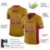 Custom Old Gold Crimson-White Drift Fashion Football Jersey