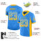 Drift0064-2 Custom Powder Blue Gold-White Drift Fashion Football Jersey