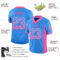 Drift0073-2 Custom Powder Blue Pink-White Drift Fashion Football Jersey