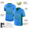 Drift0076-2 Custom Powder Blue Kelly Green-White Drift Fashion Football Jersey