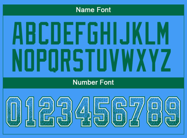 Custom Powder Blue Kelly Green-White Drift Fashion Football Jersey