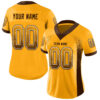 Custom Gold Brown-White Drift Fashion Football Jersey