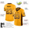Drift0081-2 Custom Gold Brown-White Drift Fashion Football Jersey