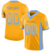 Custom Gold Powder Blue-White Drift Fashion Football Jersey