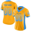 Custom Gold Powder Blue-White Drift Fashion Football Jersey