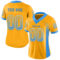 Drift0083-1 Custom Gold Powder Blue-White Drift Fashion Football Jersey