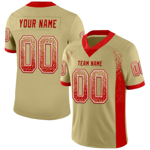 Drift0087 Custom Vegas Gold Red-White Drift Fashion Football Jersey