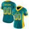 Drift0097-1 Custom Teal Gold-White Drift Fashion Football Jersey