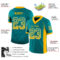 Drift0097-2 Custom Teal Gold-White Drift Fashion Football Jersey