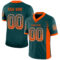 Custom Midnight Green Orange-White Drift Fashion Football Jersey