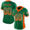 Drift0108-1 Custom Kelly Green Orange-White Drift Fashion Football Jersey
