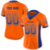 Custom Orange Royal-White Drift Fashion Football Jersey