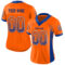 Custom Orange Royal-White Drift Fashion Football Jersey