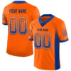 Custom Orange Royal-White Drift Fashion Football Jersey