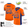 Custom Orange Royal-White Drift Fashion Football Jersey