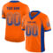 Custom Orange Royal-White Drift Fashion Football Jersey