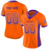 Custom Orange Purple-White Drift Fashion Football Jersey